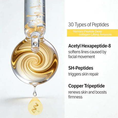 Korean Skincare Collagen Silk Peptide Intensive Lifting Ampoule Skin Elasticity Hydrating Barrier Repair Anti-Oxidant Face Serum