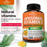Liposomal Vitamin C 1600 Mg - Highly Absorbable, Fat Soluble Vitamin C, Antioxidant Supplement, Immune System & Collagen Booster