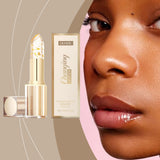 24K Gold Foil Vitamin E Lip Balm Crystal Jelly Lipstick,Moisturizing Lip Care for Dry Lips,Long-Lasting Hydrating Tint