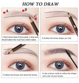 6/12Pcs Eye Brow Pencil Waterproof Professional Women Eye Makeup Pen Easy Color Natural Black Brown Cosmetic Beauty Eyebrow Tool