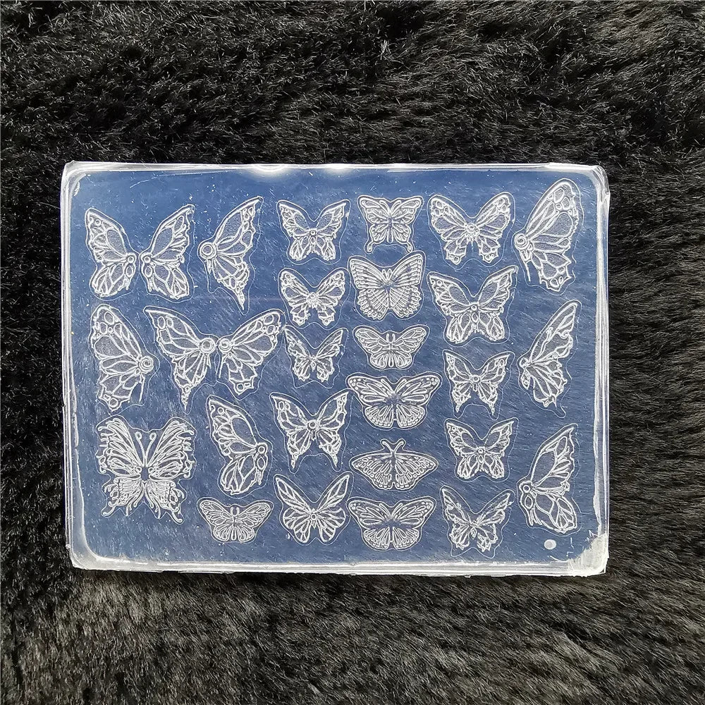 1pc Butterfly Sweater Snowflake 3D Acrylic Mold  Photo Frame  Silicone  Nail Art   Nails DIY  Nail Art Templates Nails  Mold