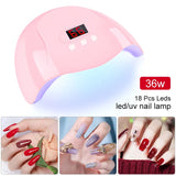 Hot Nail Dryer Machine Portable USB Cable Home Use Nail Lamp For Drying Curing Nails Varnish with 18pcs Beads UV LED Lamp