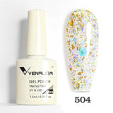 VIP5 Venalisa Nail Gel Polish Jelly Color HEMA/TPO FREE Nude Pink Semi Permanent Soak Off UVLED Gel Polish Sparkle Gel Varnish