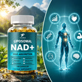Liposomal NAD+ 1000mg Capsules, Supports Cellular Energy, Anti-Aging, DNA Repair,  Brain, Heart Health & Natural Vitality
