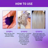 Purple Hair Mask - For blonde, platinum, bleached, silver, gray, ash, and brass-toned hair - Removes yellow tones and conditions dry, damaged hair - Cruelty-free and vegan