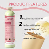 Firming Butt Cream - Hypoallergenic Firming and Moisturizing Body Cream with Collagen, Ceramide, Hyaluronic Acid, and Elastin - Lactose-Free, Firming Effect, 258g
