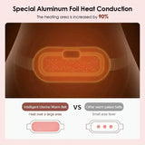 Portable Wireless Heating Pad, Menstrual Heating Pad, Back Heating Pad, With 3-Speed Temperature Adjustment And 4-Speed Massage Modes, Portable Electric Heater Quickly Provides Heating Effect For Women And Girls' Abdomen, Sui