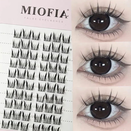 1/box 90 clusters idol False Eyelashes Black Natural Manga Lashes Anime Eyelashes Large Capacity Lashes Extension Chinese Makeup