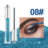 MLSMILE Shiny Pearlescent Colorful Mascara Waterproof Sweat Proof Quick Dry Lasting Matte Blue Mascara Glitter Gold Eyelashes