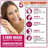 YIMIDUK Multi Collagen Peptides 1500mg Capsules, Supports Skin, Hair, Nails, Joint & Bone Health, Digestion & Daily Vitality