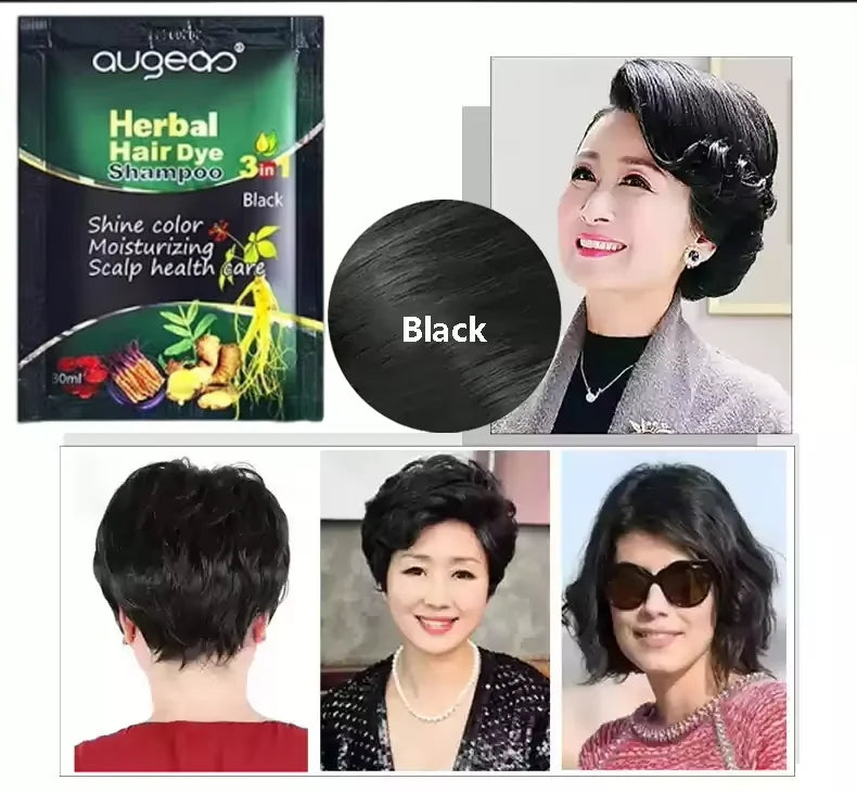 Pure Natural Herbal Hair Dye Shampoo 5 Minutes Change Hairs Color Non-irritating Repair Gray White Fashion Hair Care Women Men