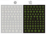 Sliver Bronzing 3D Christmas Nail Art Decoration Sticker Sparkly White Colorful Glitter Geometry Snowflake Winter Slider Foil