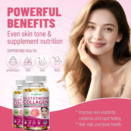 Hydrolyzed Collagen Glutathione Biotin MSM Vitamins Capsule Nutritional Supplement for Antioxidant Skin aging Hair Nail Health