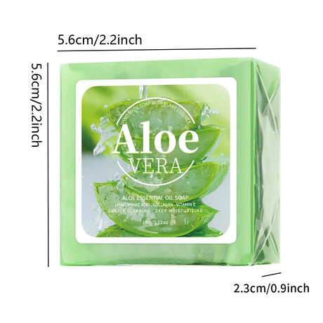 100g B+Aloe Olive Oil Soap Herbal Glycerin Natural Soap Handmade Skin Deep Cleaning Whitening Solid Soap