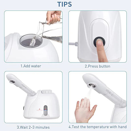 Ozon Facial Steamer with Extendable Arm Steaming Warm Mist Humidifier For Face Spa Sinuses Moisturizing, Homeuse,Salon Free Ship