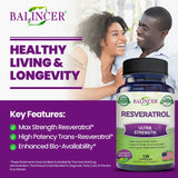 Balincer Resveratrol Complex Supports Cardiovascular Health,Protects Arteries,Boosts Immune System,Promotes Smooth Skin