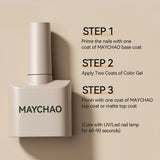 MAYCHAO Cherry Red Gel Nail Polish 12ml Glossy Semi Permanent Soak Off UV LED Frosted Gel Nails Base Painting Varnish
