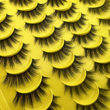 20 pairs of false eyelashes with short front and long back, repeatedly used with distinct roots
