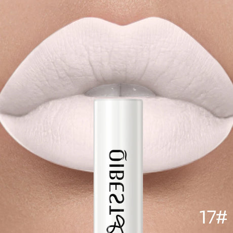 QIBEST Sexy Red Matte Lip Gloss Long Lasting Velvet Liquid Lipstick Lip Makeup Women Beauty Nonstick Cup Waterproof Lipgloss Hot