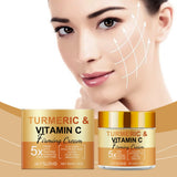 Turmeric Vitamin C Firming Face Cream Anti-Aging Remove Wrinkles Improve Dullness Moisturizing Smoothing Brighting Facial Cream