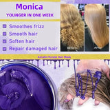 Purple Keratin Hair Mask  Fast Repair Damaged Frizzy Hair Soft Smooth Shiny Nutrition Deep Moisturize Nourishing Hair Care 100g