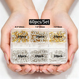 30/60pcs/Box 3D Luxury Metal Nail Art Decorations Alloy Shiny Rhinestones Pearl Gems Zircon Diamond Charms DIY Nail Accessories