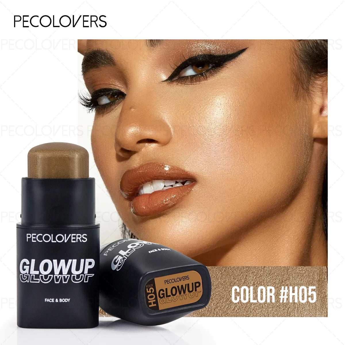 1PC Glowup Glow Highlighter Stick-Waterproof&Sweatproof,Long-Lasting Wear,Naturally Brightens Facial Contours&Highlights Makeup
