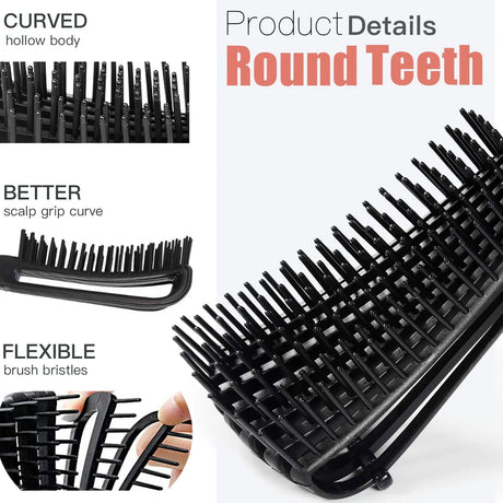 11 pcs High Quality Hair Brush Comb Set,with Hair Spray Bottle Scalp massager ,Wet Dry Curly Hair Detangling, Wide Tooth Combs
