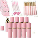 40pcs Empty Lash Shampoo Bottles and Brushes Set, Foam Pump Dispenser, and Nose Pore Deep Cleaning Brush,Eyelash Extension Tube