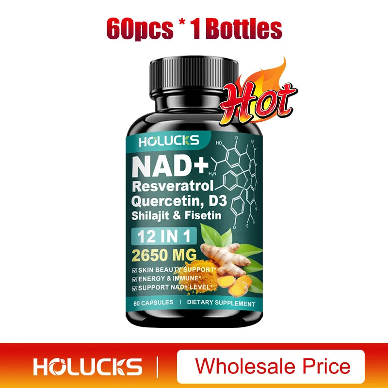 NAD Supplements, Enhances Cellular Vitality, Promotes Cell Repair, Anti-Aging, Boosts Energy and Focus