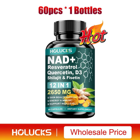 NAD Supplements, Enhances Cellular Vitality, Promotes Cell Repair, Anti-Aging, Boosts Energy and Focus