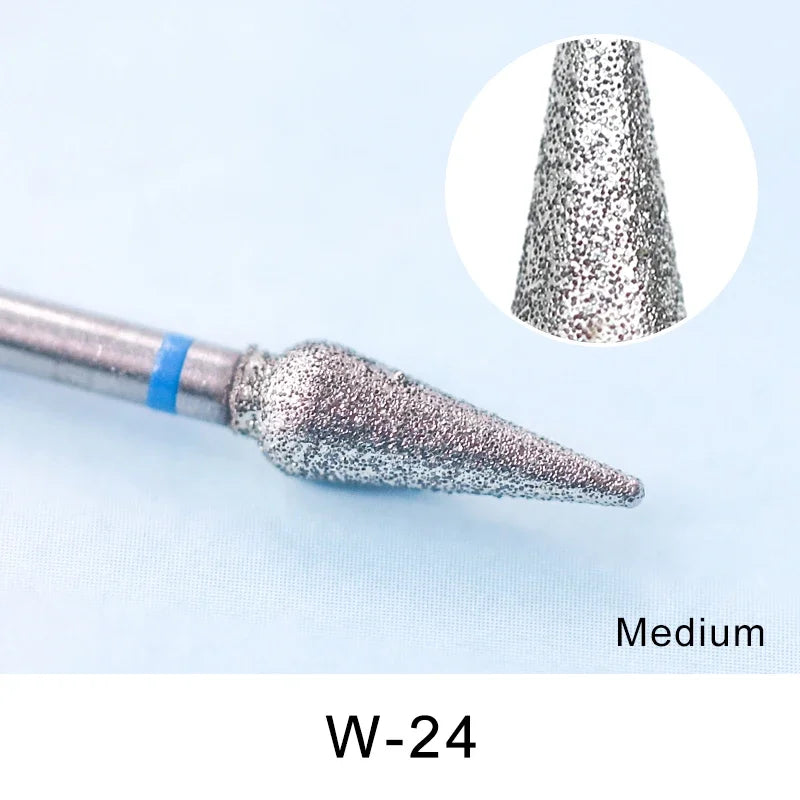 Diamond Ceramic Nail Drill Bits Milling Cutter For Manicure Left Right Rotary Cuticle Files Buffer DIY Nails Accessories Tools