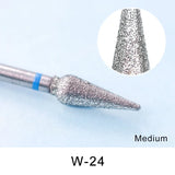 Diamond Ceramic Nail Drill Bits Milling Cutter For Manicure Left Right Rotary Cuticle Files Buffer DIY Nails Accessories Tools