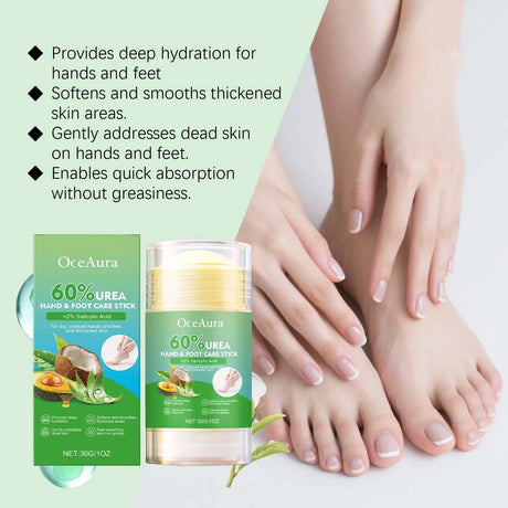 Hand and Foot Balm Stick with Beeswax for Dry Cracked Skin Soothing Repairing Rough Heels Hands Non Greasy Travel Size 30g