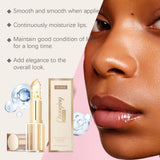 24K Gold Foil Vitamin E Lip Balm Crystal Jelly Lipstick,Moisturizing Lip Care for Dry Lips,Long-Lasting Hydrating Tint