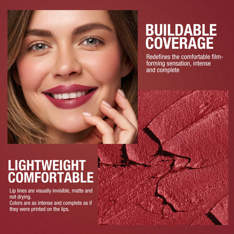 Smooth Matte Lipstick - Long-Lasting, Moisturizing, and Easy to Apply Lip Glaze with Rotating Pen Design - Perfect for Everyday