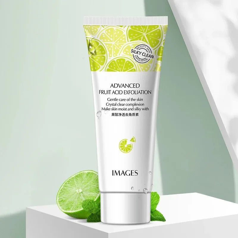 Fruit Acid Peeling Gel Facial Cleansing Exfoliating Peeling Scrub Cream Deep Clean Moisturizing Blackhead Removal Face Cleanser