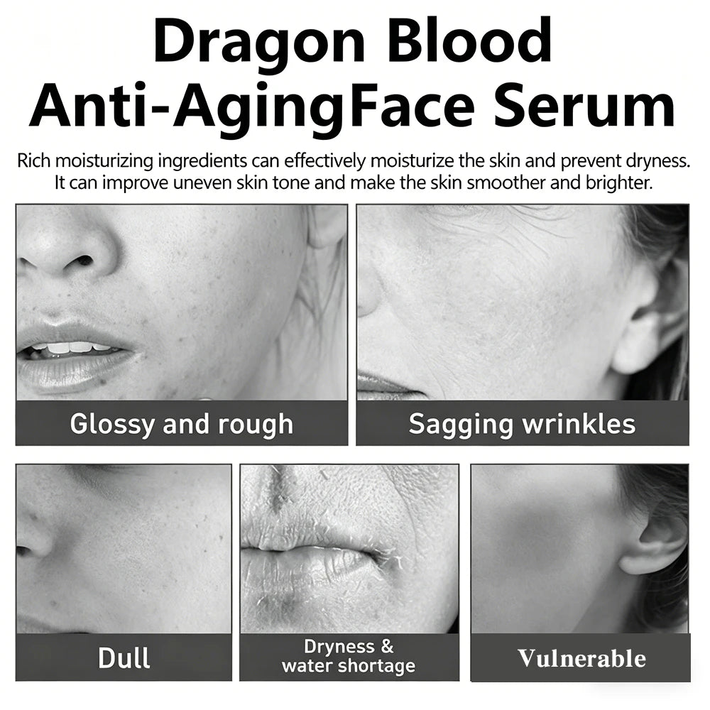 JUINHOU Dragon Blood Hydration Serum Infused With Dragon's Blood Extract Niacinamide Brighten Skin Refines Pores Bouncy All Day