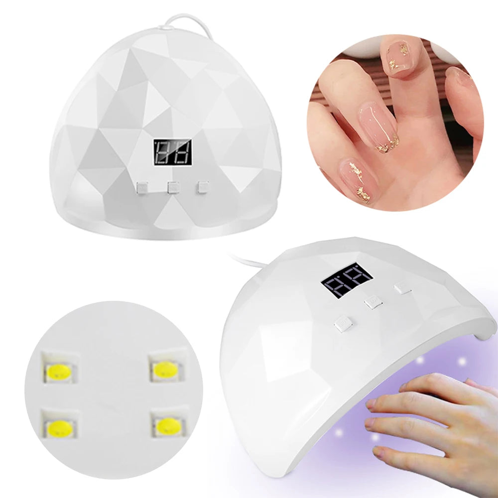 Nail Dryer Lamp UV Nail Polish Lamp Gel Curing Polishing Lamp for Gel Nails Gel Nail Polish Curing Dryer Home Salon Tool