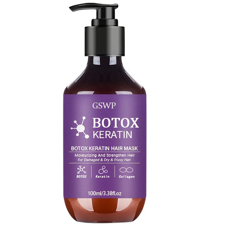 GSWP Botox Keratin Hair Mask, moisturizes and strengthens damaged hair, reduces frizz, split ends and tangles.100ml/200ml