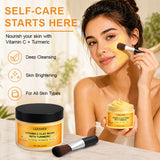 120g Turmeric Clay Mask, Deep Cleansing Formula, Effectively Controls Oil, Tightens Pores, Fades Dull Complexion and Rough Skin