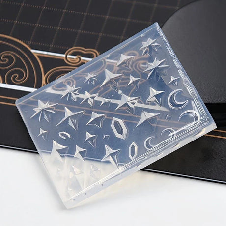 1pc Silicone Nail Art Molds Rhombus Diamond Pentagram Design Carving Template Nail Accessories For Women DIY Manicure Supplies