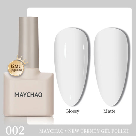 MAYCHAO 12ml Gel Nail Polish Set Professional Salon Nail Art Gels Varnish UV LED Semi Permanent Nail Lacquer Nail Supplies