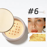 Diamond Glitter Loose Powder 6 Colors Pearlescent Oil Control Mineral Powder Face Foundation Cosmetics Lasting Makeup Powder
