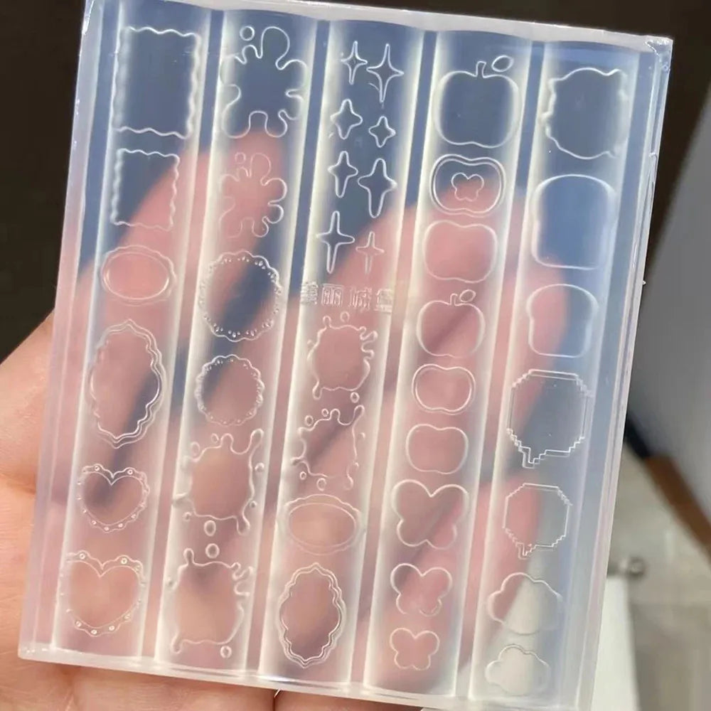 Cute Wings Nail Art Silicone Mold 3D Angel Wings Design Molds Reusable Clear Manicure Template DIY Charms Gel Wings Wedding