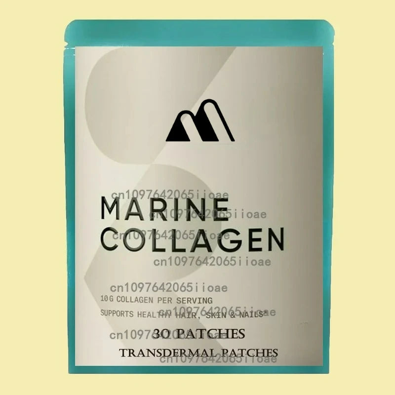 30 Patches Marine Collagen Transdermal Patches With Biotin, Resveratrol Hair Skin, Skin Anti Ageing