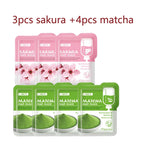 7pcs Japan Sakura Mud Face Mask Deep Cleansing Remove Blackheads Oil-Control Clay Mask Moisturizing Packs Facial Skin Care