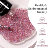 MAYCHAO Glitter Gel Nail Polish 7.3ml Semi-permanent Sequins Shiny Gel Base Top Coat Soak Off UV LED Varnish Nail Art Decoration