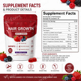 Women Hair Growth Vitamin Gummies Healthy Nourishment with Biotin Collagen Botanical Extracts Also for Skin Nail Care 60count