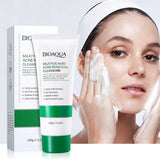 BIOAOUA Salicylic Acid Facial Cleanser Acne Treatment Moisturizing Oil Control Skincare Face Wash Foam Face Cleanser Skin Care